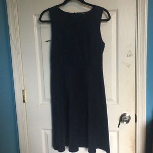Dark blue velvet dress